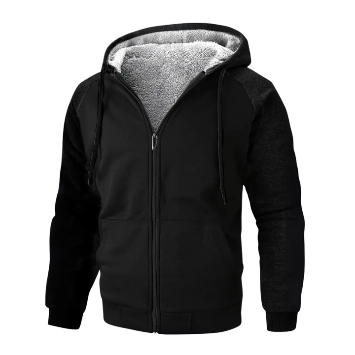 Men's hoodie lined with Sherpa fleece – Niels