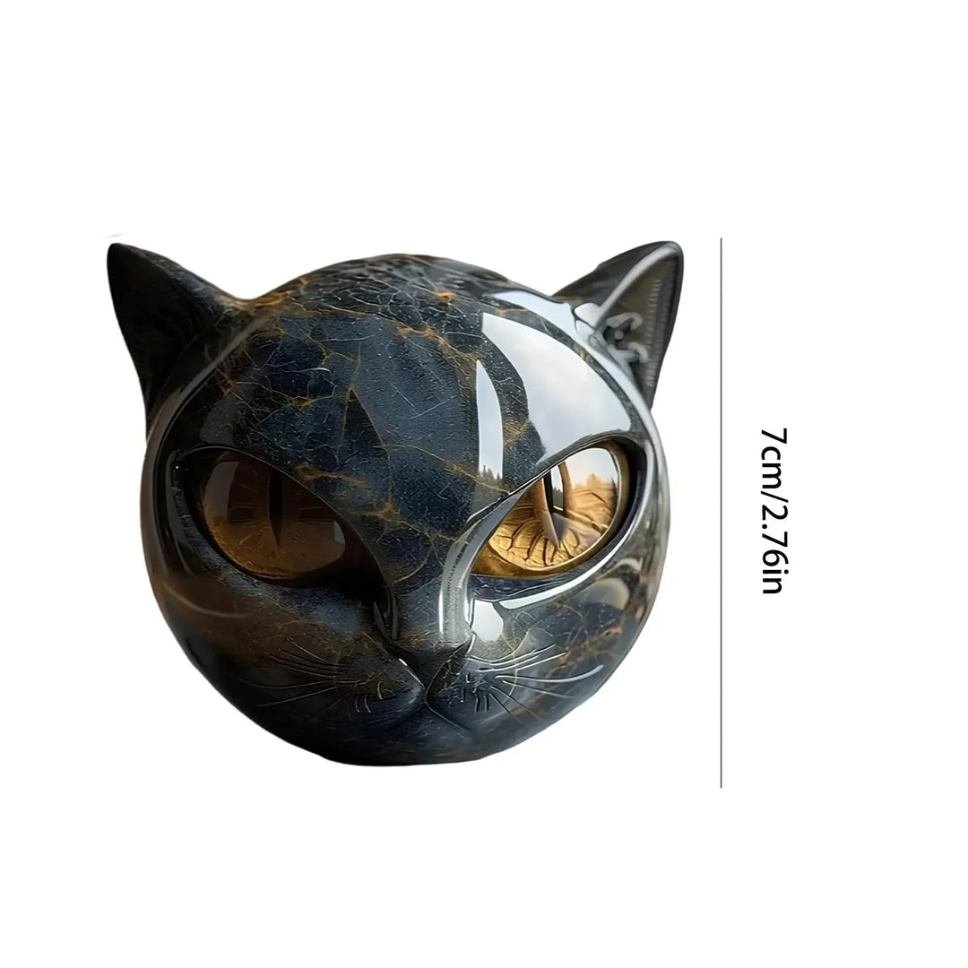 Cat head figurine shown with a height measurement line of 2.76 inches beside it 6