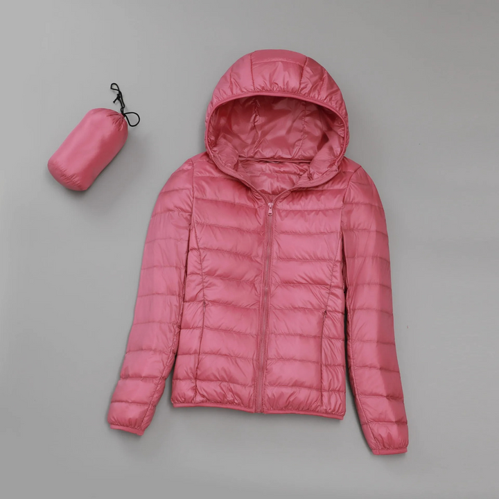 Ultra-light ladies' padded jacket with hood – Elara