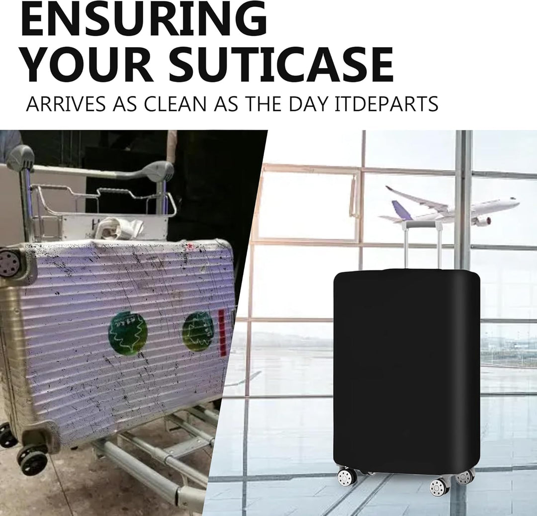 3-Piece Stretchable Luggage Cover Set with Anti-Tear and Dustproof Protection