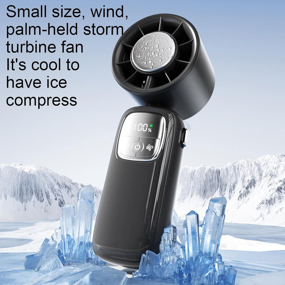 Portable Foldable Handheld Fan with LED Display 100 Speeds