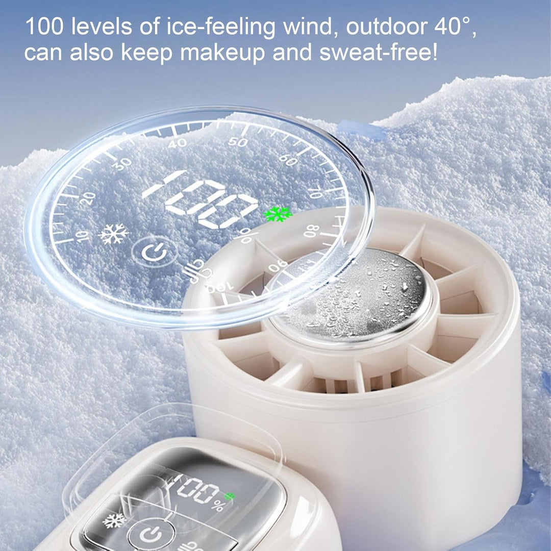 Portable Foldable Handheld Fan with LED Display 100 Speeds