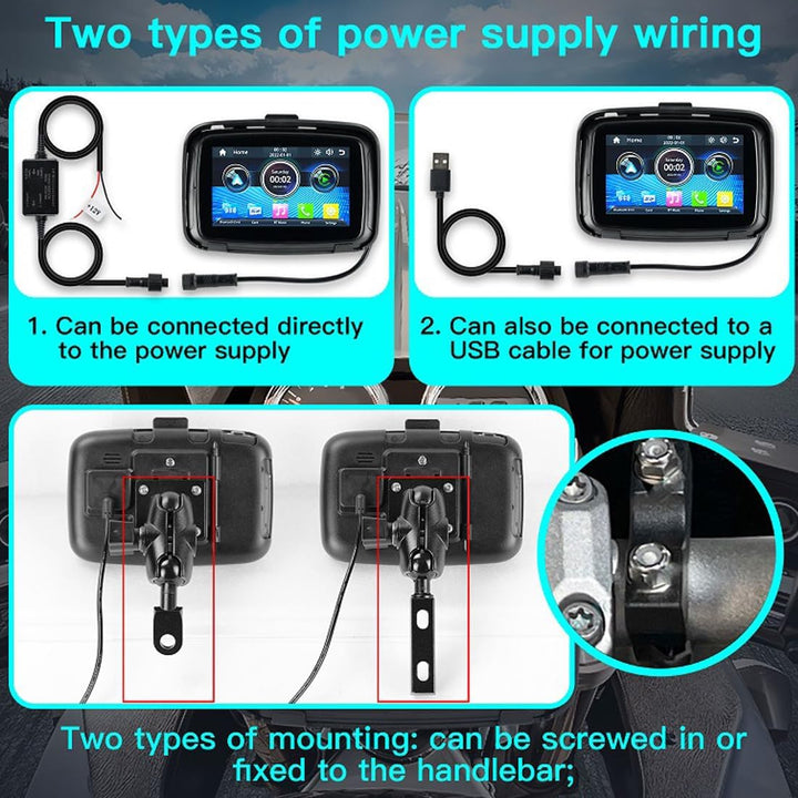 Portable Motorcycle Monitor with 5" IPS Screen – RideMate