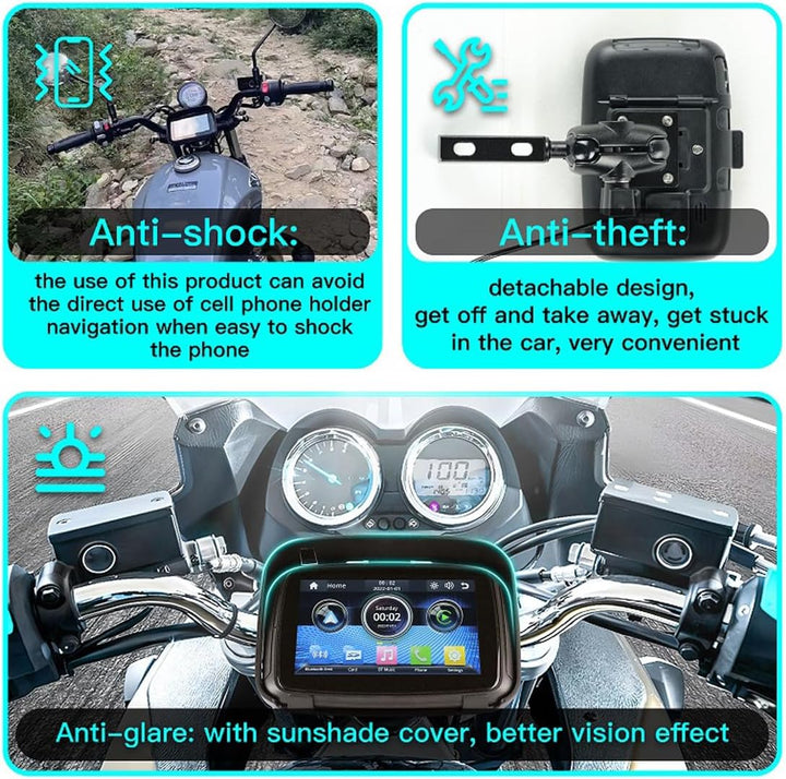 Portable Motorcycle Monitor with 5" IPS Screen – RideMate