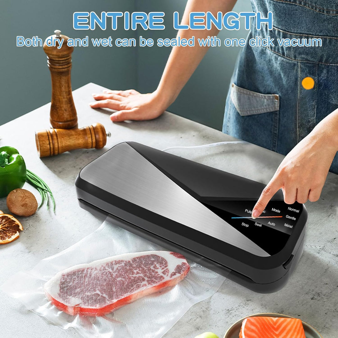 6-in-1 Vacuum Sealer with 80kPa Suction and Sealing Strip – Fresvyn