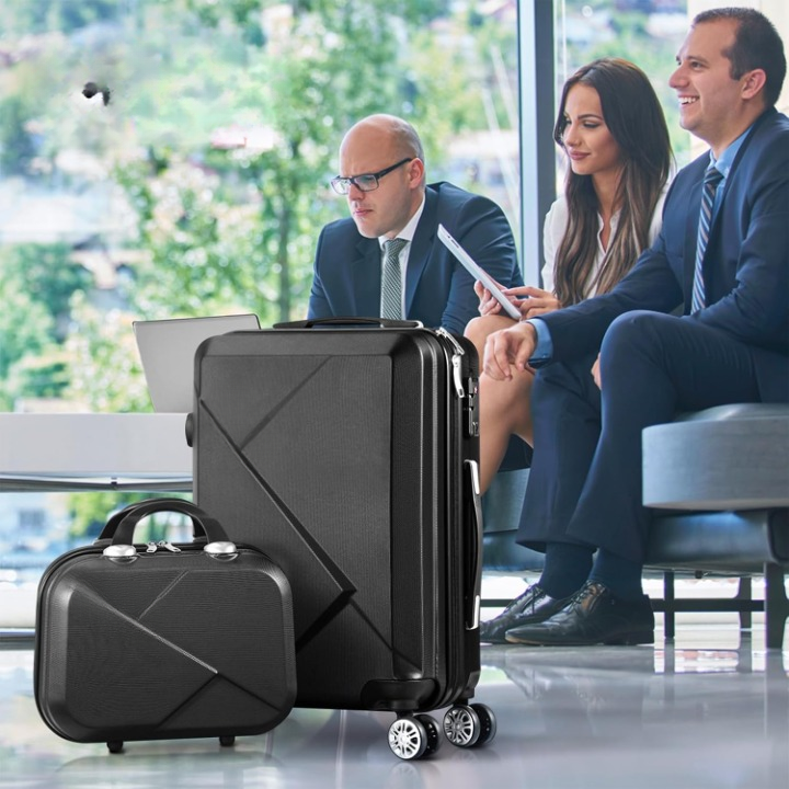 2-Piece ABS Hard Shell Luggage Set with TSA Lock & 360° Spinner Wheels