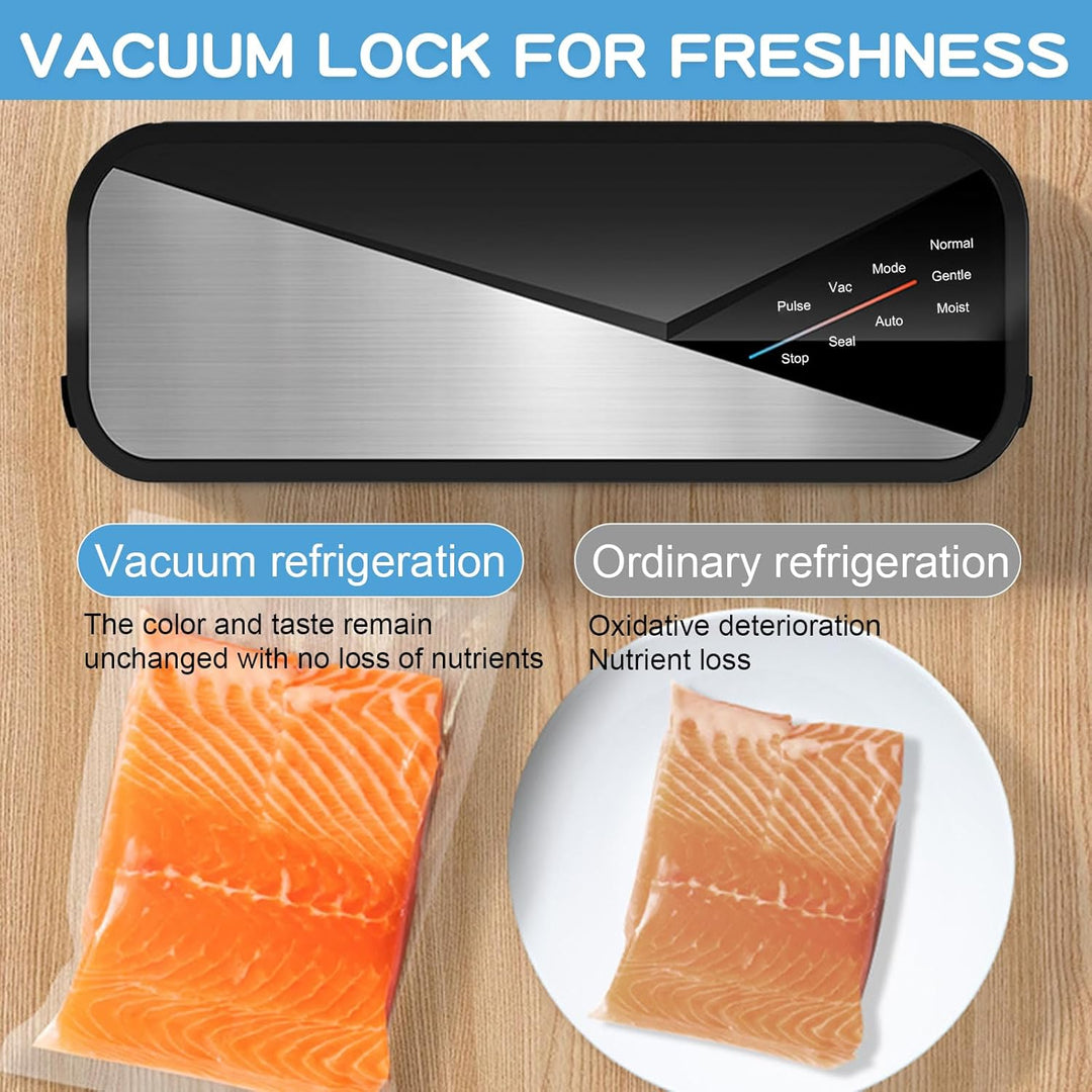 6-in-1 Vacuum Sealer with 80kPa Suction and Sealing Strip – Fresvyn