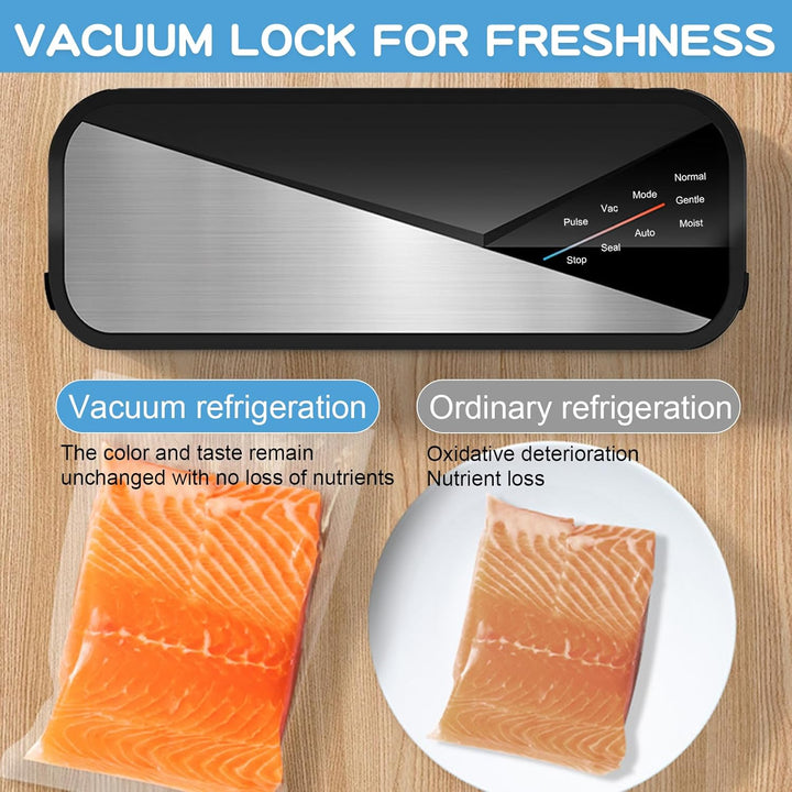 6-in-1 Vacuum Sealer with 80kPa Suction and Sealing Strip – Fresvyn