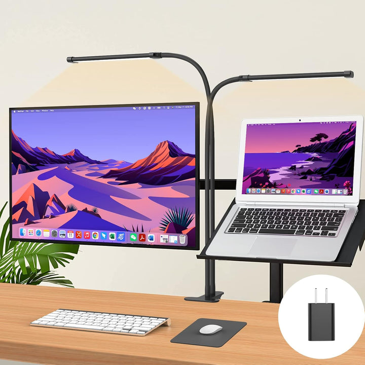 77 LED Desk Clamp Lamp with 27.6 in Flexible Gooseneck – Ravien