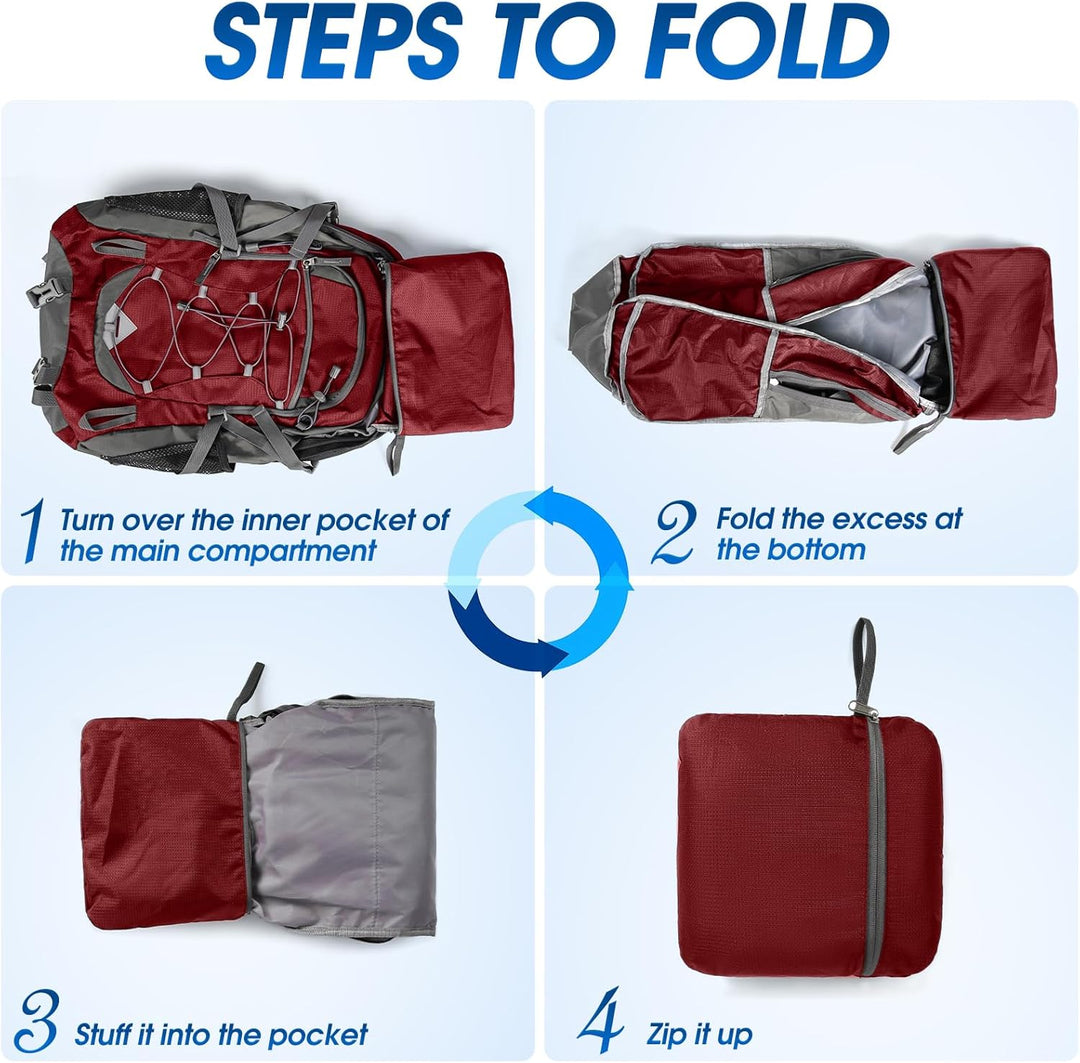 AA OUT OF STOCK 40L Waterproof Hiking & Camping Backpack – Lightweight & Packable