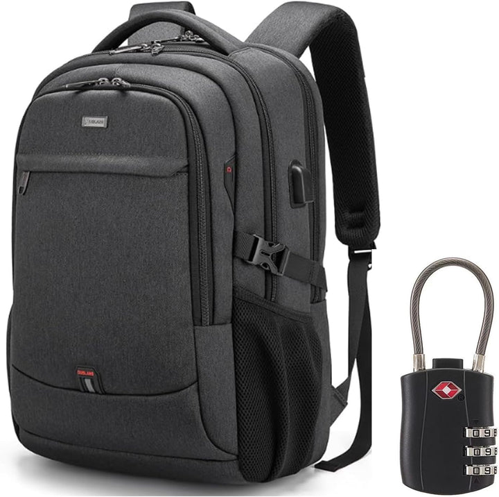 Water-Resistant Travel Laptop Backpack with USB Port & Organised Storage