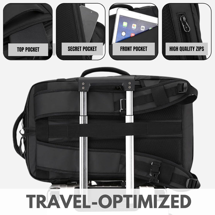 15” (38.1 cm)Waterproof Laptop Backpack with Side-Open Design & USB-C Port – TrekPro Series