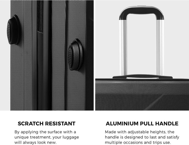 2-Piece ABS Hard Shell Luggage Set with TSA Lock & 360° Spinner Wheels