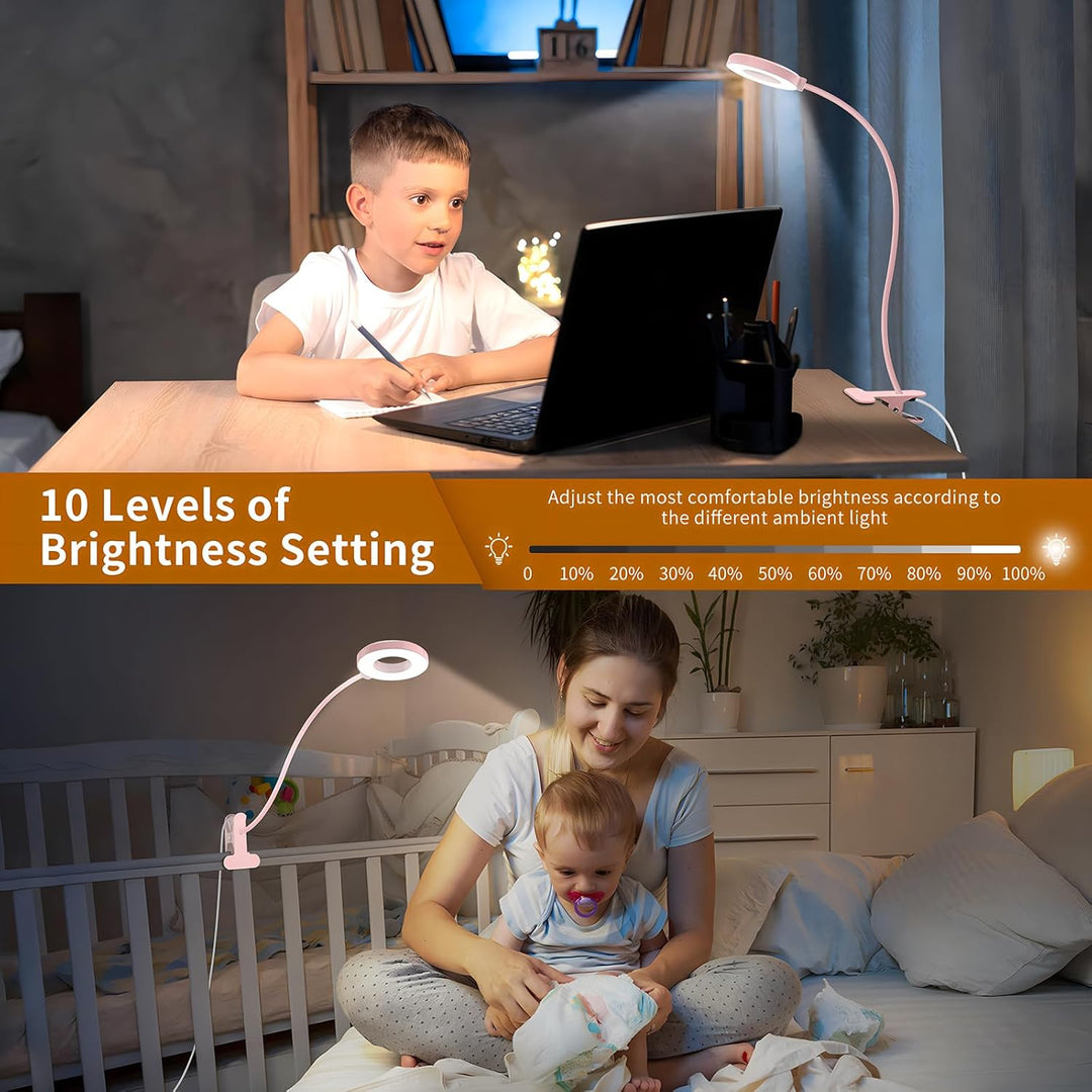 3 Color Modes LED Desk Clamp Lamp with  & Flexible Gooseneck – Selvara (1+1 FREE)