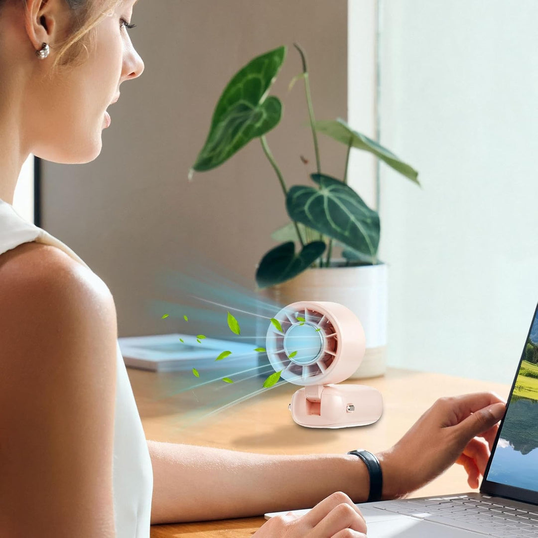 Portable Foldable Handheld Fan with LED Display 100 Speeds
