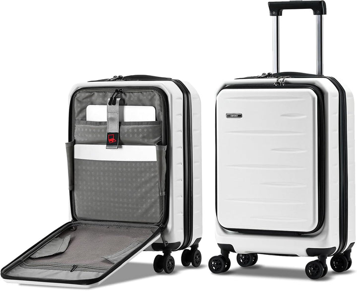 Expandable Hard Shell Carry-On with Front Pocket & TSA Lock