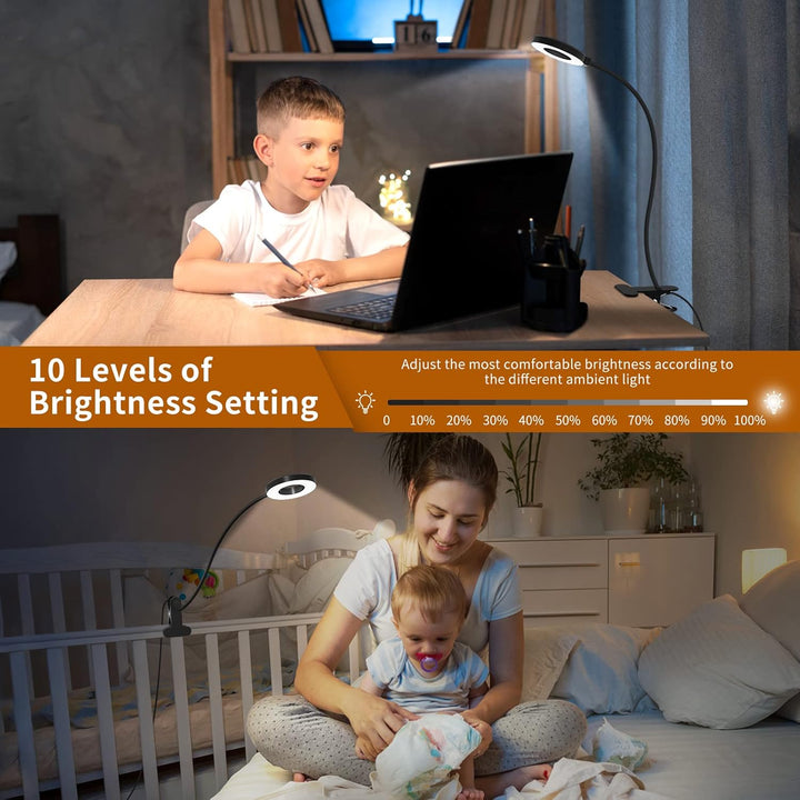 3 Color Modes LED Desk Clamp Lamp with  & Flexible Gooseneck – Selvara (1+1 FREE)