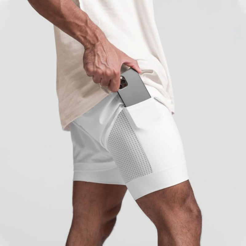 2-in-1 Men's Sports Shorts Breathable with Inner Shorts Training - Noah