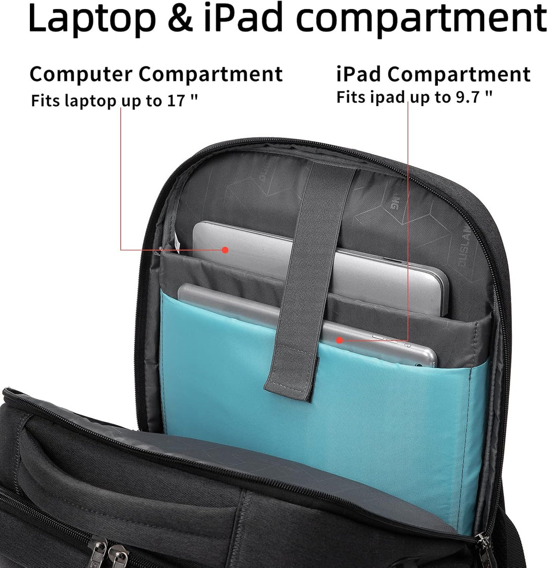 Water-Resistant Travel Laptop Backpack with USB Port & Organised Storage