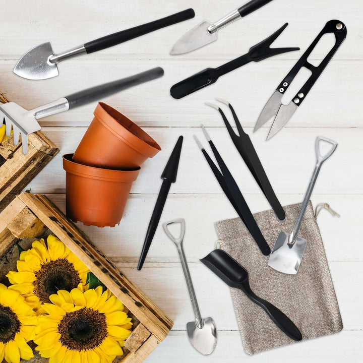 12-in-1 Succulent Tools Set with Storage Bag for Indoor Gardening
