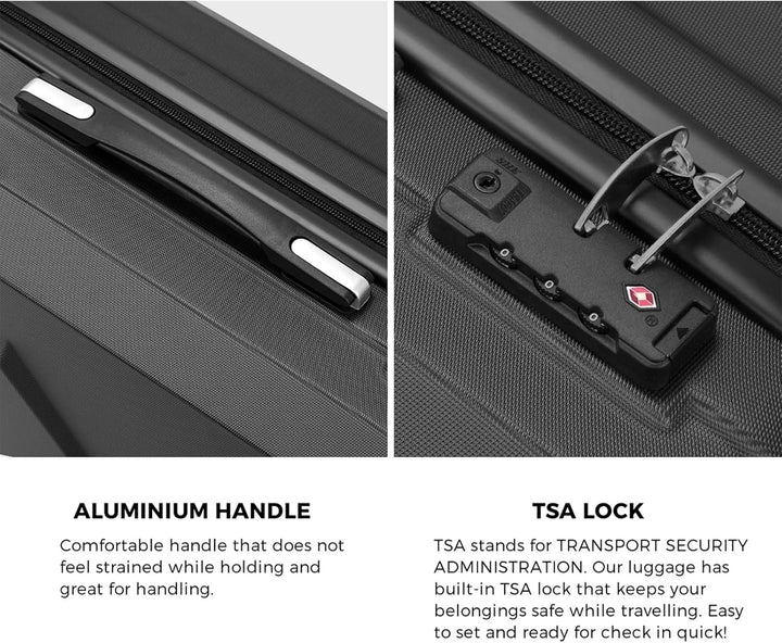 2-Piece ABS Hard Shell Luggage Set with TSA Lock & 360° Spinner Wheels