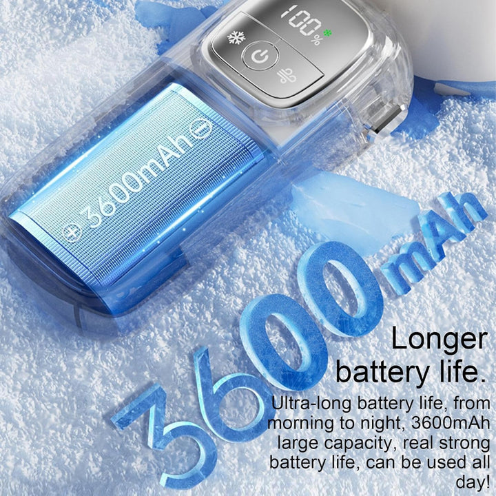 Portable Foldable Handheld Fan with LED Display 100 Speeds