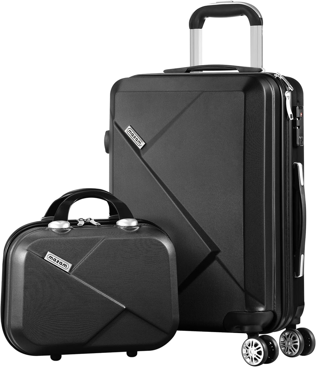 2-Piece ABS Hard Shell Luggage Set with TSA Lock & 360° Spinner Wheels