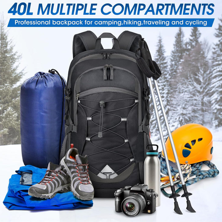 AA OUT OF STOCK 40L Waterproof Hiking & Camping Backpack – Lightweight & Packable