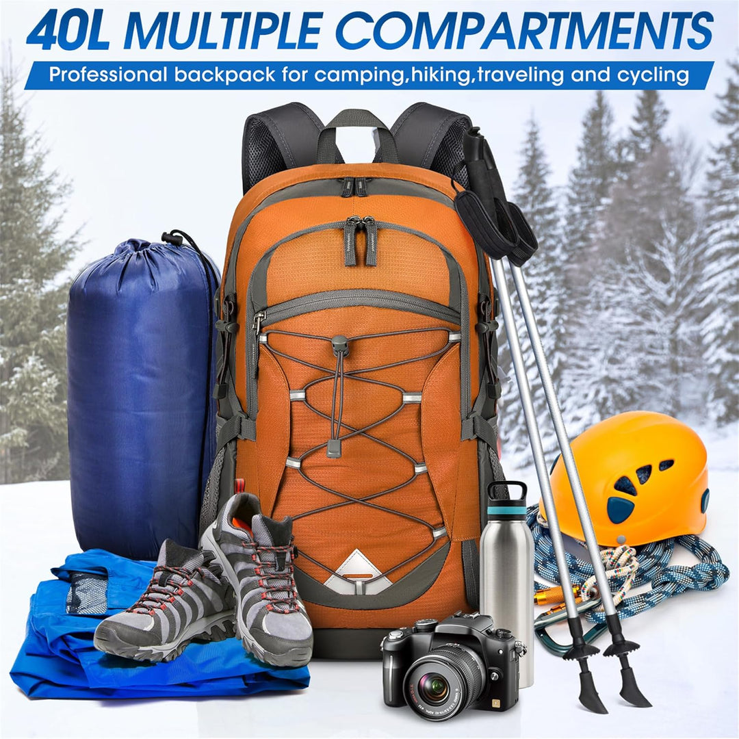 AA OUT OF STOCK 40L Waterproof Hiking & Camping Backpack – Lightweight & Packable