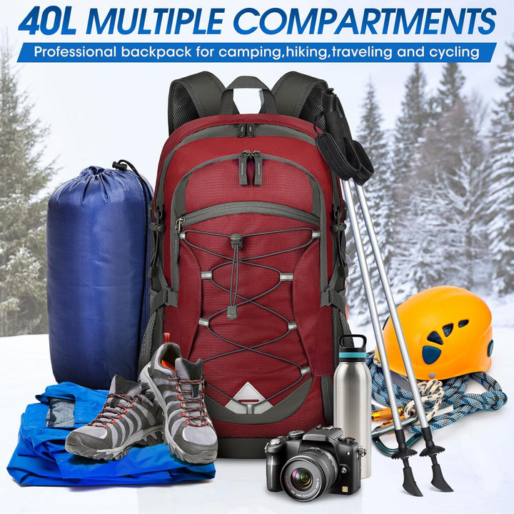 AA OUT OF STOCK 40L Waterproof Hiking & Camping Backpack – Lightweight & Packable
