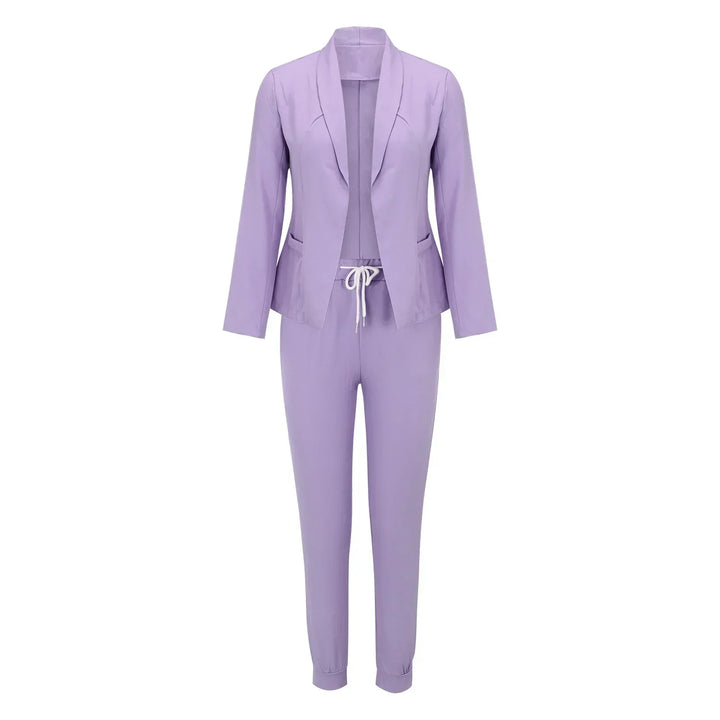 Casual two-piece set with tie belt – Liora