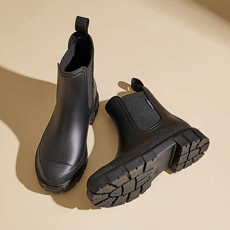 Ladies' mid-height waterproof rain boots with anti-slip sole – Selora