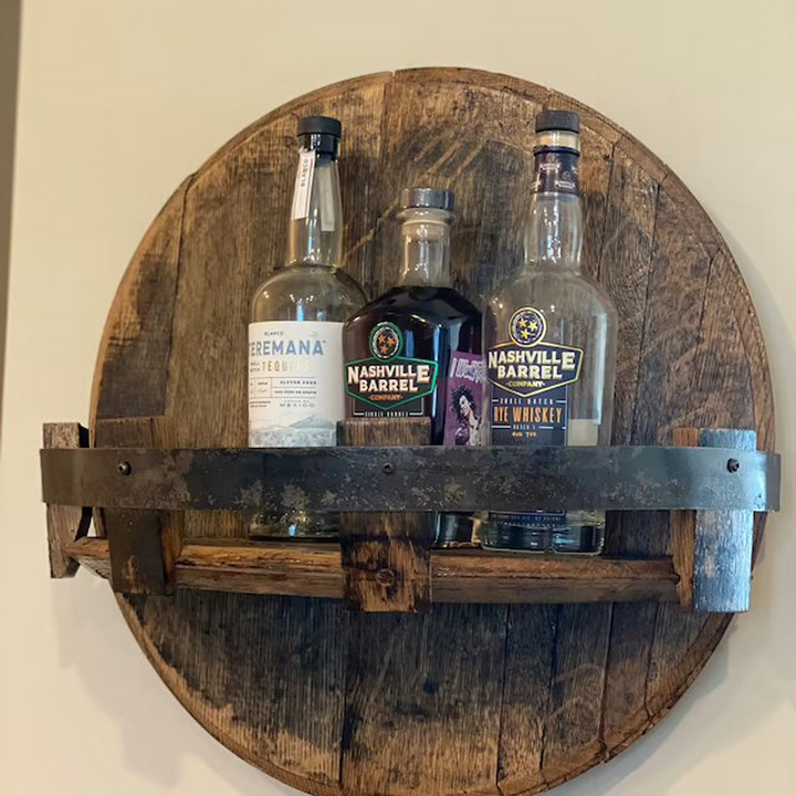 Bourbon Whiskey barrel shelf made of oak – Oakspire