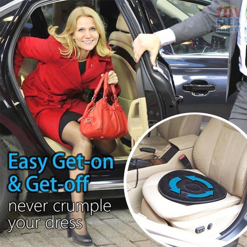 Rotatable memory seat cushion with anti-slip base – Movello