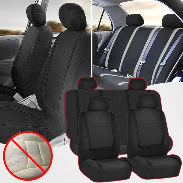 9-Piece Universal Car Seat Covers – AutoLuxe-Gray-Nora Luxe
