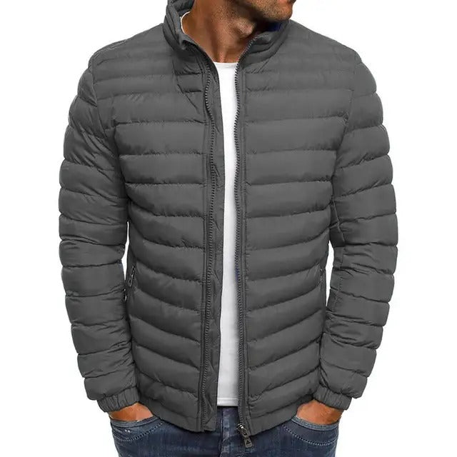 Men's Overcoat with Stand-Up Collar - Lennart