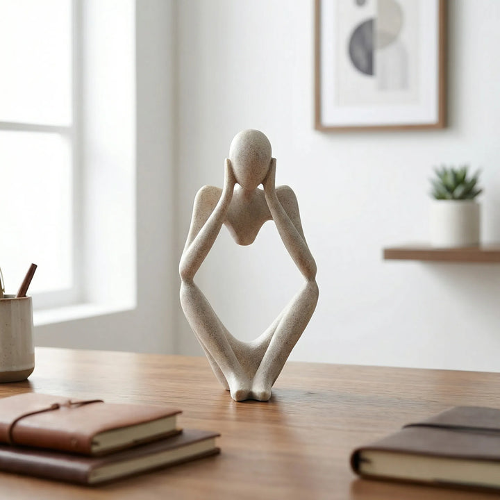 Abstracte Figuursculptuur In Minimalistische Stijl - Thinkora