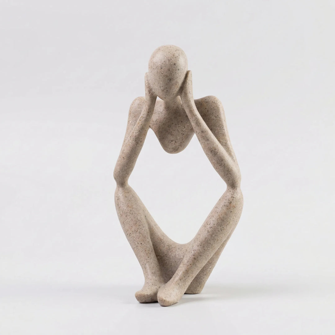 Abstracte Figuursculptuur In Minimalistische Stijl - Thinkora
