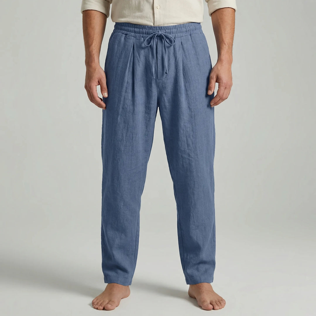Ankle-Length Drawstring Casual Pants - Adam