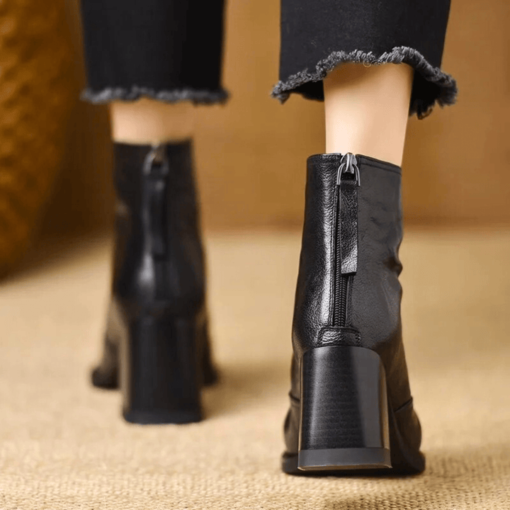 Ankle Boot With Sculpted Mid-Heel - Kellie