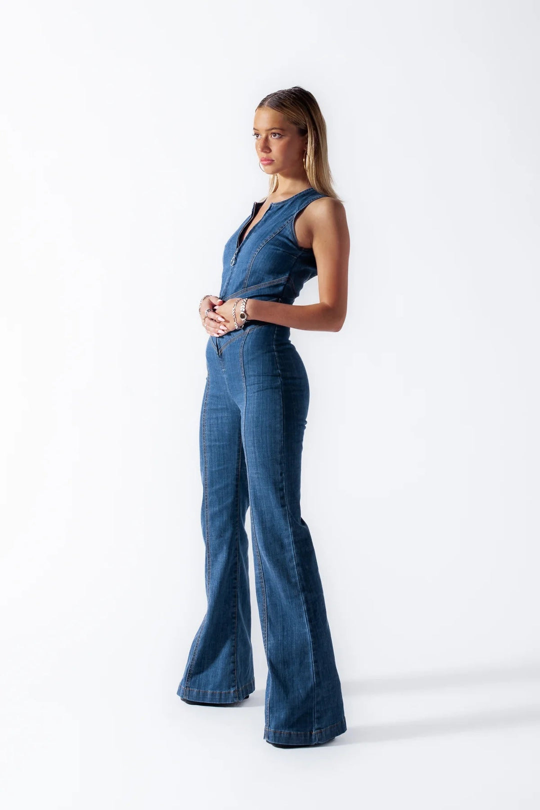 Anliegender Ärmelloser Jumpsuit - Kristin