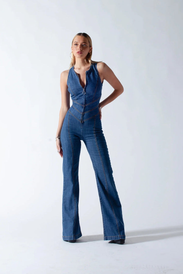 Anliegender Ärmelloser Jumpsuit - Kristin