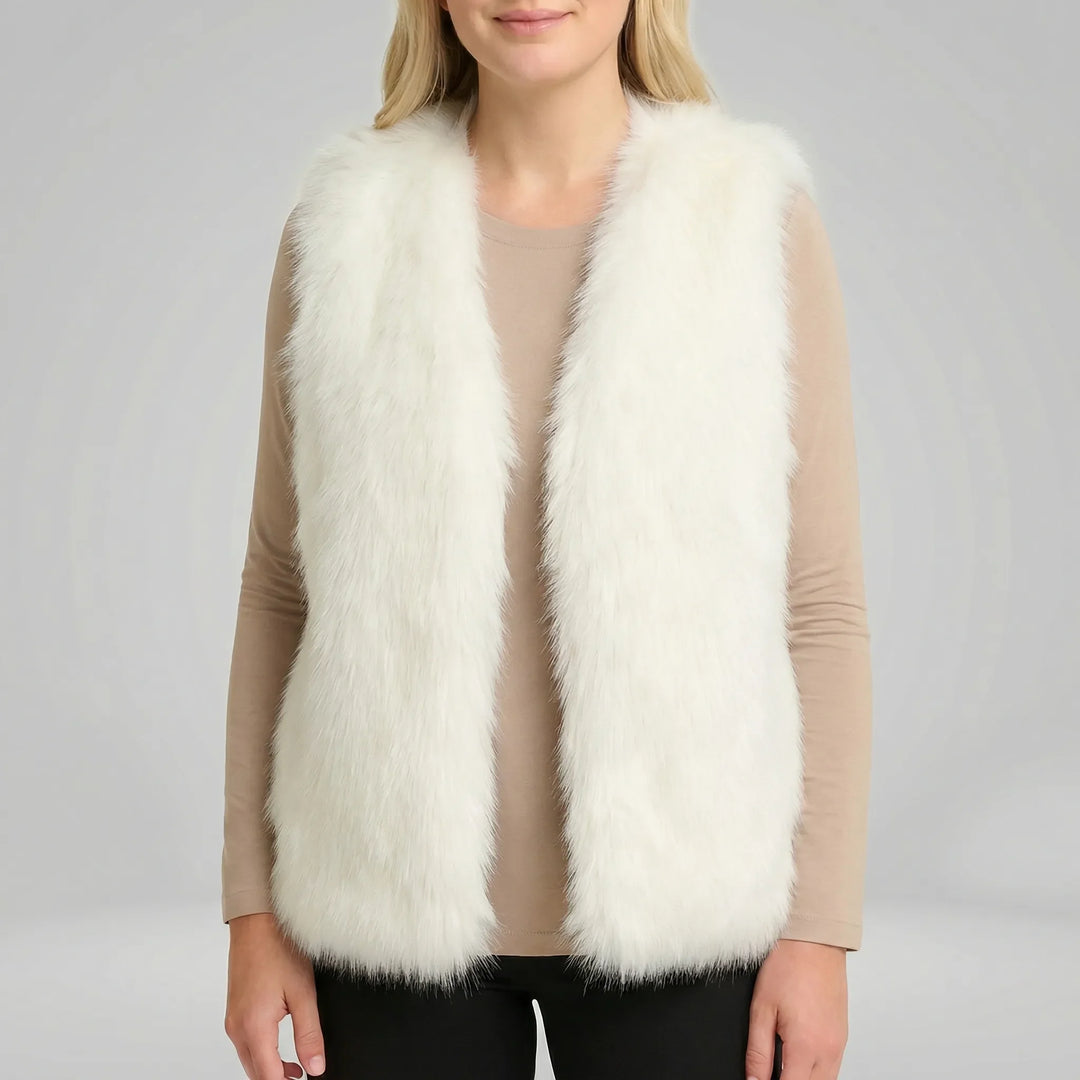 Ärmelloser Kunstfell-Weste - Elaine