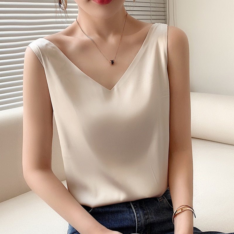 Ärmelloses Top Mit V-Ausschnitt - Aurelia