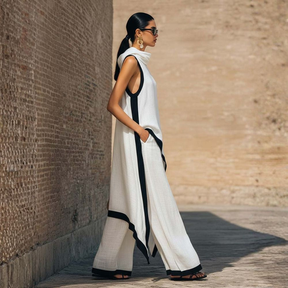 Asymmetric Co-Ord Pants Set - Vera