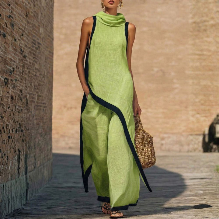 Asymmetric Co-Ord Pants Set - Vera