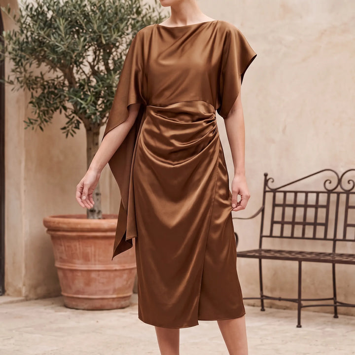 Asymmetrical Midi Dress -  Debra