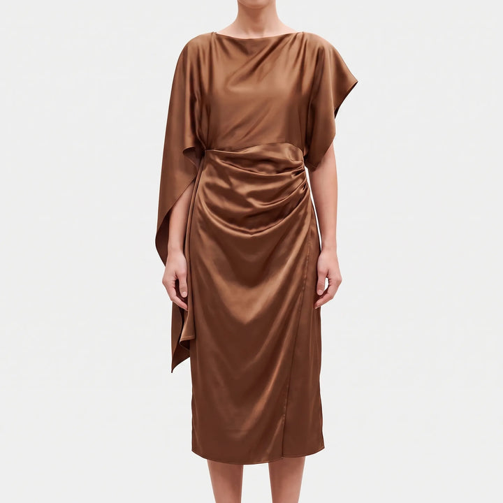 Asymmetrical Midi Dress -  Debra