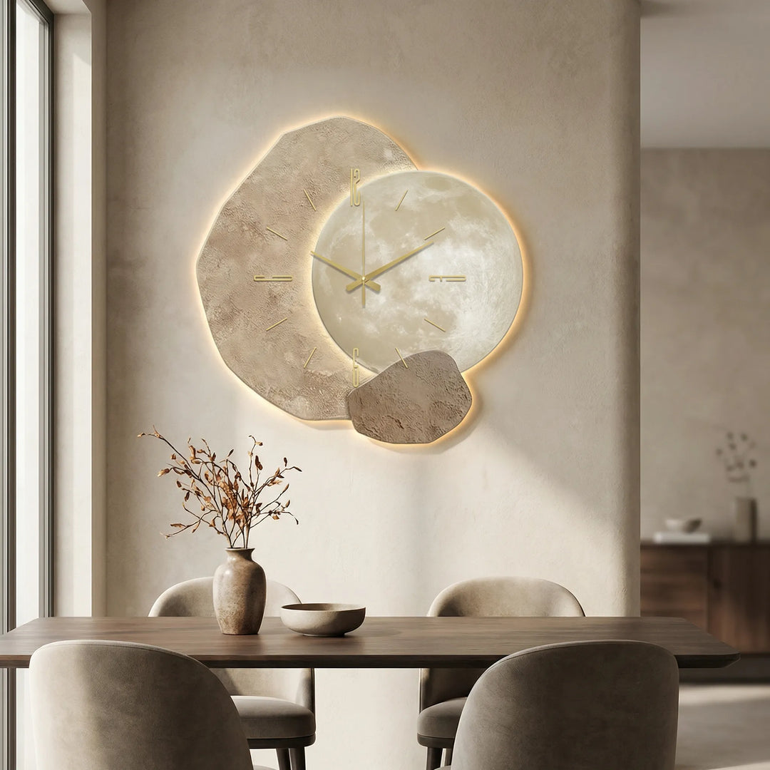 Asymmetrische Wandklok Met Verlichting - Morvelin