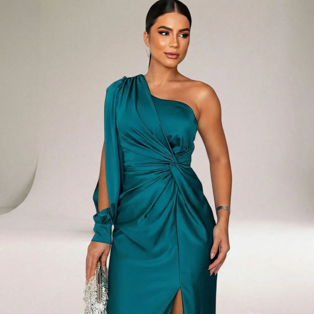 Asymmetrisches Einärmeliges Abendkleid - Joy